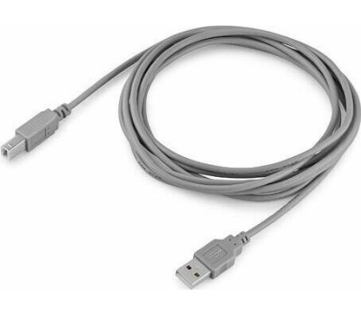 Кабель BURO Кабель USB2.0 USB A(m) - USB B(m), 3м, блистер, серый [bhp ret usb_bm30]
