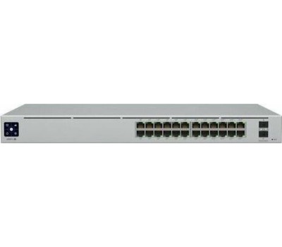 UBIQUITI USW-Pro-24-POE PoE-коммутатор в стойку, 24х 1G RJ45, 2х 10G SFP+, раздача 400 Вт