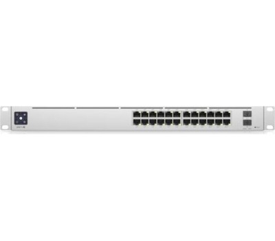 UBIQUITI USW-Pro-24-POE PoE-коммутатор в стойку, 24х 1G RJ45, 2х 10G SFP+, раздача 400 Вт