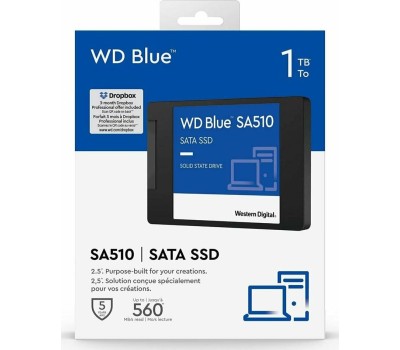Накопитель SSD WD SSD накопитель Blue SA510 S100T3B0A 1ТБ, 2.5