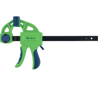 Струбцина СИБРТЕХ Струбцина F-образная, быстрозажимная, 300 х 70 х 540 мм, пластиковый корпус, фиксатор, двухкомпонентная рукоятка 20565