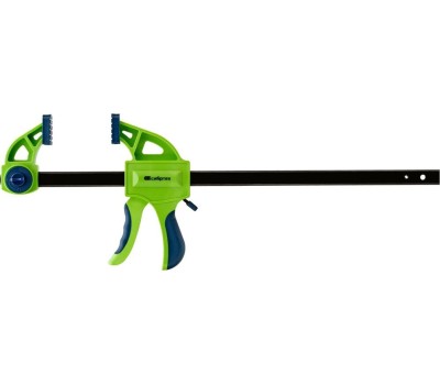 Струбцина СИБРТЕХ Струбцина F-образная, быстрозажимная, 300 х 70 х 540 мм, пластиковый корпус, фиксатор, двухкомпонентная рукоятка 20565