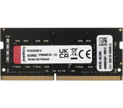 Оперативная память KINGSTON Оперативная память Fury Impact KF432S20IB/16 DDR4 - 1x 16ГБ 3200МГц, для ноутбуков (SO-DIMM), Ret