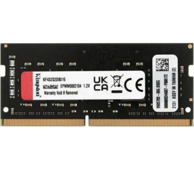 Оперативная память KINGSTON Оперативная память Fury Impact KF432S20IB/16 DDR4 - 1x 16ГБ 3200МГц, для ноутбуков (SO-DIMM), Ret