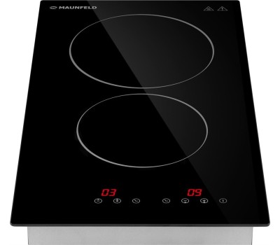 MAUNFELD Электрическая варочная поверхность CVCE292BK, конфорок: 2 шт., стеклокерамика, независимая, черный