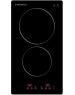 MAUNFELD Электрическая варочная поверхность CVCE292BK, конфорок: 2 шт., стеклокерамика, независимая, черный