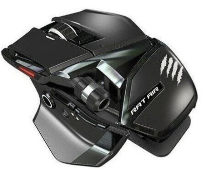 MAD CATZ Мышь беспроводная R.A.T. AIR, игровая, радио, оптическая, 12000dpi, черный [mr04dhambl000-0]