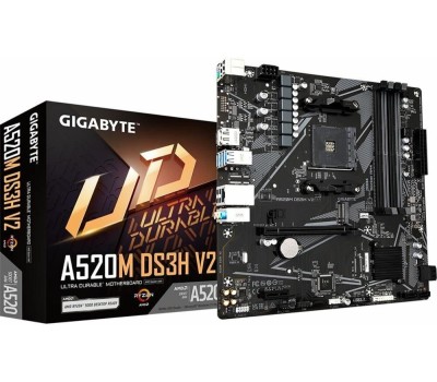 Материнская плата Gigabyte A520M DS3H V2 {SocketAM4, AMD A520, mATX, Ret}