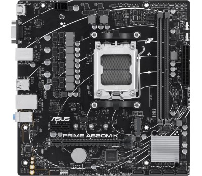 Материнская плата ASUS Материнская плата PRIME A620M-K AM5 mATX 2xDDR5 PCIEx16 PCIEx1 M.2 HDMI VGA GLAN