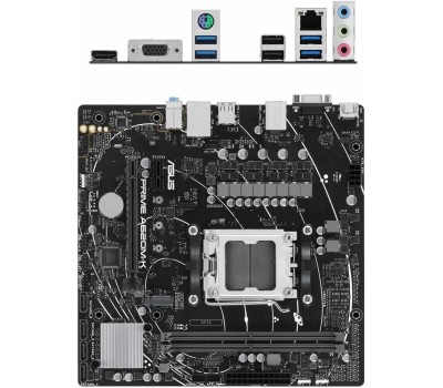 Материнская плата ASUS Материнская плата PRIME A620M-K AM5 mATX 2xDDR5 PCIEx16 PCIEx1 M.2 HDMI VGA GLAN