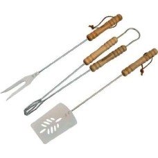 Набор для барбекю ECOS Набор для барбекю ND-1095D ( щипцы 39 см, вилка 39 см, лопатка 39 см, нерж. сталь, дерево) 999625