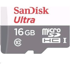 Карта памяти SANDISK 16GB MicroSDHC Ultra Class10 UHS-I U1 80MB/s (SDSQUNS-016G-GN3MN)