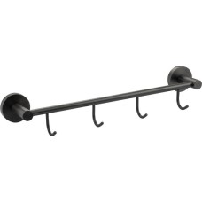 вешалка GFMARK 78205 Вешалка с четырьмя крючками прямая ГРАФИТ