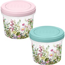 Банка HOMVER Цветущий луг с завинчивающейся крышкой 0,7л с декором (микс) 223110590/00