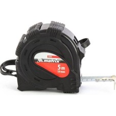 Рулетка MATRIX Рулетка Black,5 м х 19 мм,обрезиненный корпус 31014