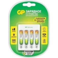 GP Зарядное устройство Е411 с 4 аккумуляторами ААА1000