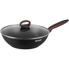 RONDELL Сковорода ВОК (WOK) Tierno RDA-1581 круглая 28см покрытие: Xylan Plus ручка несъемная (с крышкой) черный