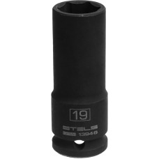 STELS Головка ударная удлиненная шестигранная, 19 мм, 1/2, CrMo 13946