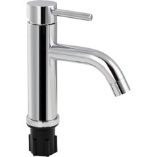 МАГНУС - Смеситель для раковины, литой корпус, изогнутый излив, из хромированной нержавеющей стали марки SUS 304, цвет ХРОМ. 9150-CR