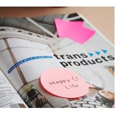 STICK`N Блок самоклеящийся бумажный 21181 70x70мм 50лист. 70г/м2 неон малиновый вырубной 