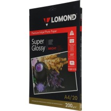 LOMOND Фотобумага 1101112 A4/200г/м2/20л./белый высокоглянцевое для струйной печати