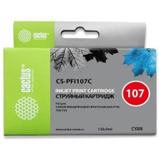 CACTUS Картридж струйный CS-PFI107C PFI-107 C синий (130мл) для Canon IP iPF670/iPF680/iPF685/iPF770/iPF780/iPF785/ с чипом