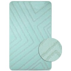 САНАКС - Коврик в ванную КЛАССИК УНИ ПОЛОСКИ, одинарный БИРЮЗОВЫЙ, 55х90 см, 100% полиэстер 00295