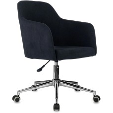 БЮРОКРАТ Кресло CH-390SL, ткань, до 120кг, монолитные подлокотники, черный