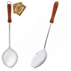 MULTIDOM Ложка хром дерев. ручка. Длина 36 см. AN50-30