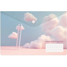 SILWERHOF Конверт на кнопке CLOUD A5 непрозрачный пластик 0.25мм
