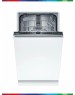BOSCH Встраиваемая посудомоечная машина Serie 2 SPV2IKX01Q, узкая, ширина 44.8см, полновстраиваемая, загрузка 9 комплектов, нержавеющая сталь