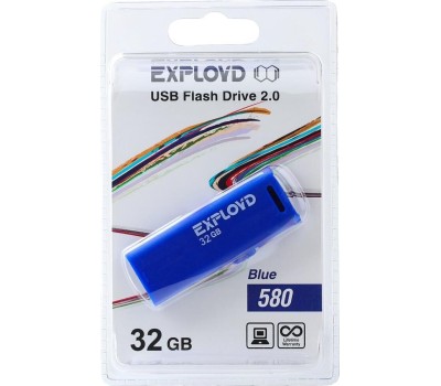USB флэш-накопитель EXPLOYD 32GB 580 синий [EX-32GB-580-Blue]