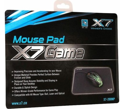 Коврик A4TECH X7 черный (X7-200MP) 250х200х3мм