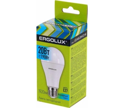 Лампочка светодиодная ERGOLUX (13183) LED-A65-20W-E27-4K