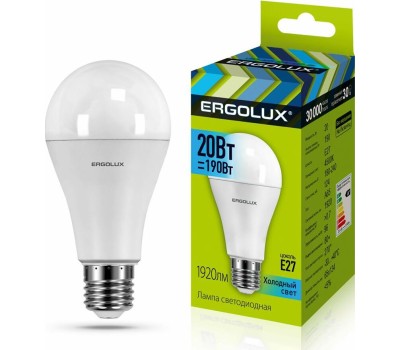 Лампочка светодиодная ERGOLUX (13183) LED-A65-20W-E27-4K