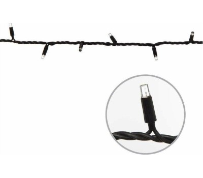 Гирлянда UNIEL UL-00005263 ULD-S1000-120/DBA MULTI IP67 Гирлянда светодиодная с контроллером, 10м. 120 светодиодов. Разноцветный свет. Провод черный. ТМ Uniel