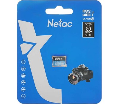 Карта памяти NETAC 32Gb MicroSD P500 (NT02P500STN-032G-S)
