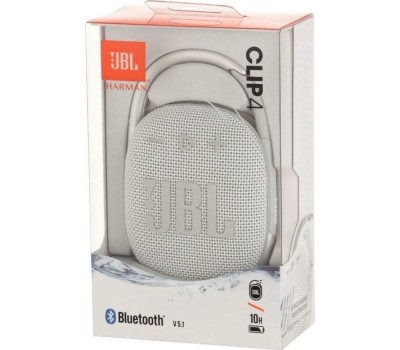Колонка портативная JBL CLIP 4 WHITE (JBLCLIP4WHT)