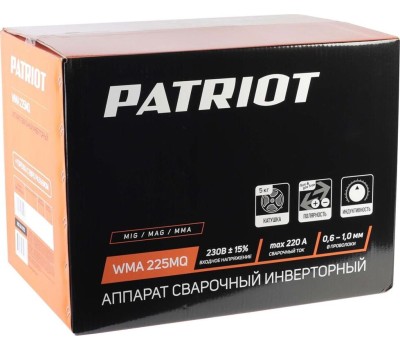 Полуавтомат сварочный PATRIOT 605301755 WMA 225MQ MIG/MAG/MMA Полуавтомат сварочный