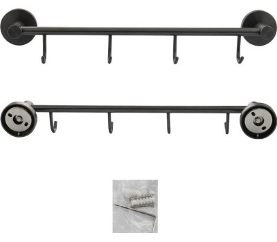 вешалка GFMARK 78205 Вешалка с четырьмя крючками прямая ГРАФИТ