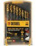 Набор сверл DENZEL Набор сверл по металлу, 1-10 мм, HSS-Tin, Golden Tip, 19 шт 72321