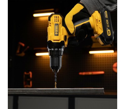 Набор сверл DENZEL Набор сверл по металлу, 1-10 мм, HSS-Tin, Golden Tip, 19 шт 72321