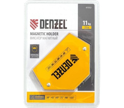 Фиксатор магнитный DENZEL Фиксатор магнитный для сварочных работ усилие 25 LB, 30х45х60х75х90х135 град. Denzel 97552