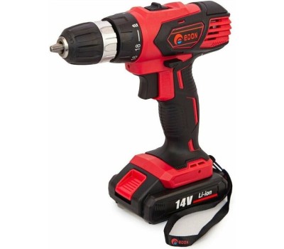 Дрель-шуруповёрт EDON AD-14C черный/красный 14790 14В, 2аккум