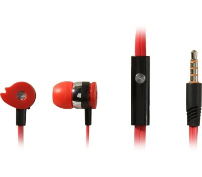 Наушники OKLICK Наушники внутриканальные Оклик HP-S-210 1.2м красный проводные в ушной раковине (D1-1R)