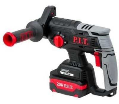 Перфоратор аккумуляторный P.I.T. Перфоратор SDS-Plus аккум. бесщеточный PBH20H-22B/1 (20В, 1,8Дж, 3реж, Ø22мм, 1акб, ЗУ, кейс)