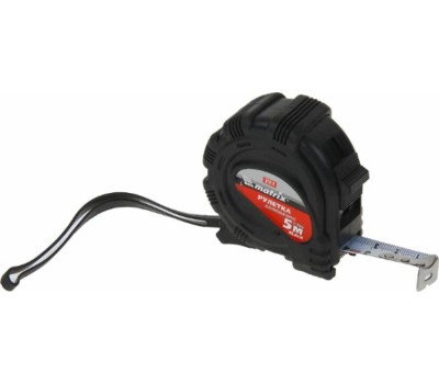 Рулетка MATRIX Рулетка Black,5 м х 19 мм,обрезиненный корпус 31014