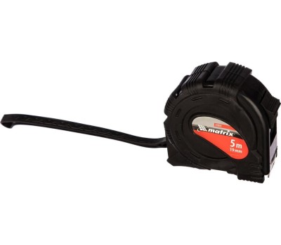 Рулетка MATRIX Рулетка Black,5 м х 19 мм,обрезиненный корпус 31014