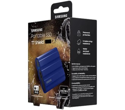 Samsung Portable SSD 1TB T7 Shield [MU-PE1T0R/WW] Type C-to-C/A, USB 3.2 Gen2