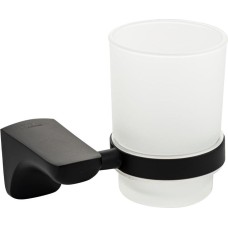 Аксессуары для ванной комнаты и туалета TITAN 76005 Стакан стеклянный с креплением к стене , чёрного цвета